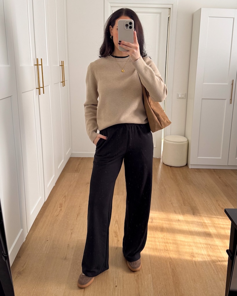 Outfit comodo tuta nera